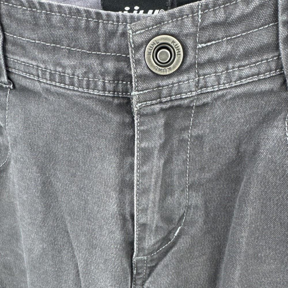 Kuhl Women's Size 6 Regular Grey Hiking Pants Stretch Denim Embroidered - Picture 3 of 10